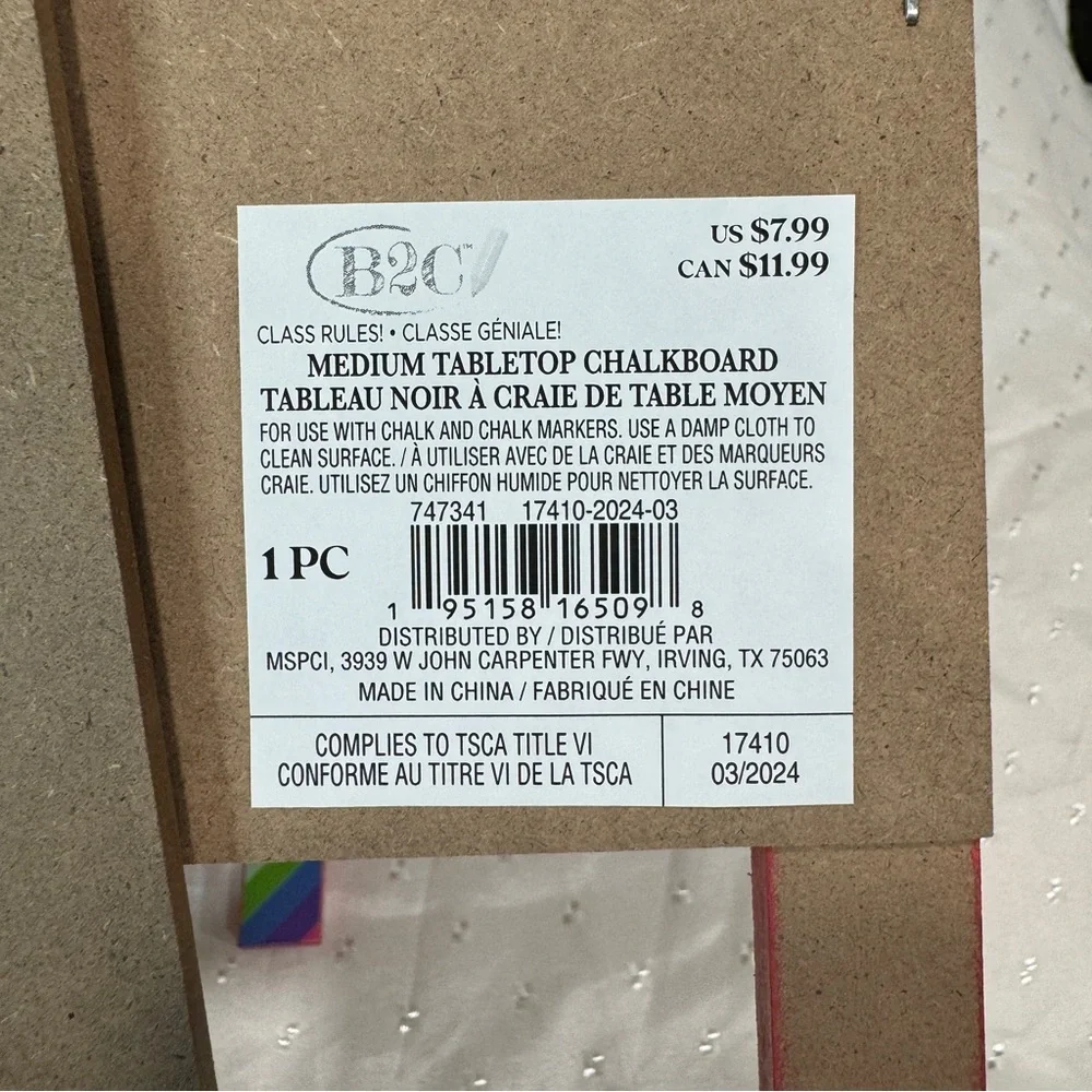 Qty 6 Tabletop Chalkboards Small and Medium